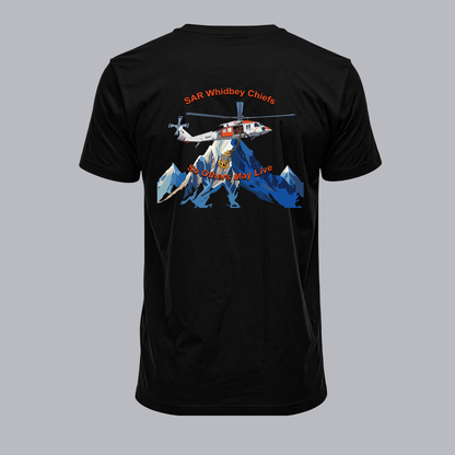 SAR Whidbey Chiefs T-Shirt, Navy Helicopter Design