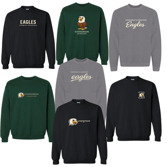 Evergreen Elementary Eagles Crewneck Sweatshirt